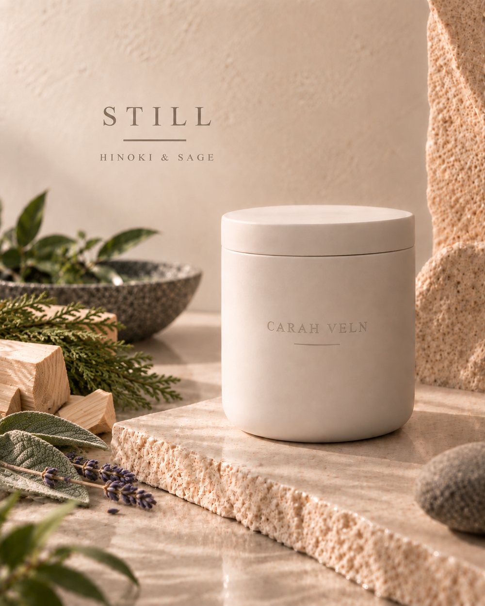 STILL candle, Hinoki & Sage